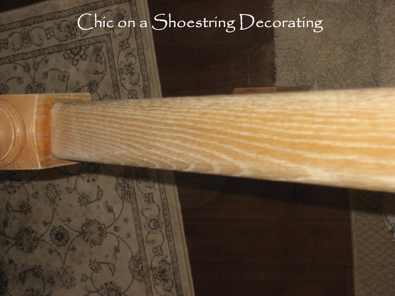 Chic on a Shoestring Decorating How to Stain Stair Railings and Banisters