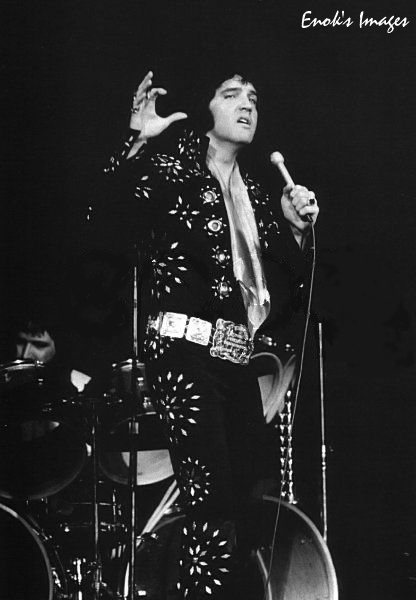 Photo Vintage Originale Elvis Presley 1971 Signée - Concert Philadelphie 3.5x5"