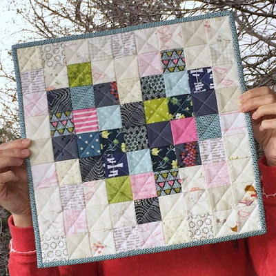 Pixelated Heart Mini Quilt by Amber Johnson (A Little Bit Biased)