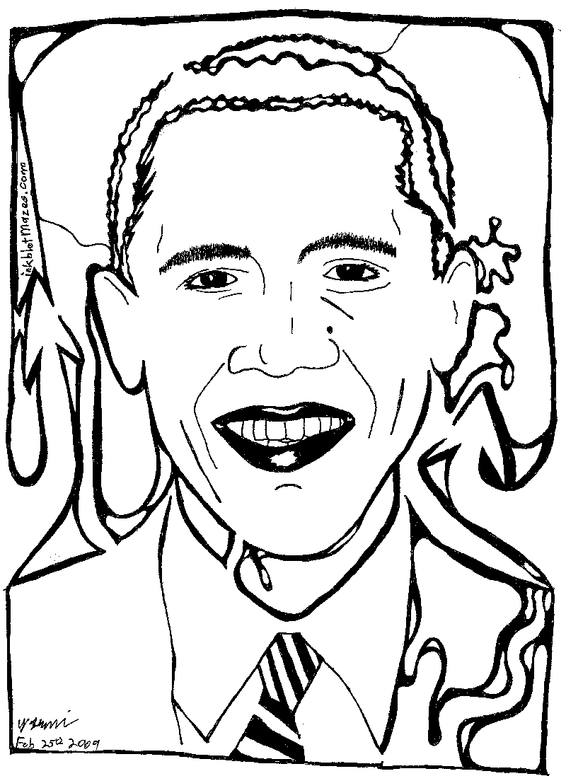 obama and coloring pages - photo #42