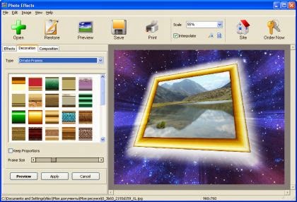 برنامج مجاني لمعالجة وتحرير وتحسين الصور وإضافة التأثيرات عليها Photo Effects 1.0