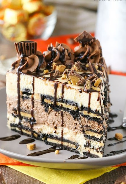 REESES PEANUT BUTTER CHOCOLATE ICEBOX CAKE