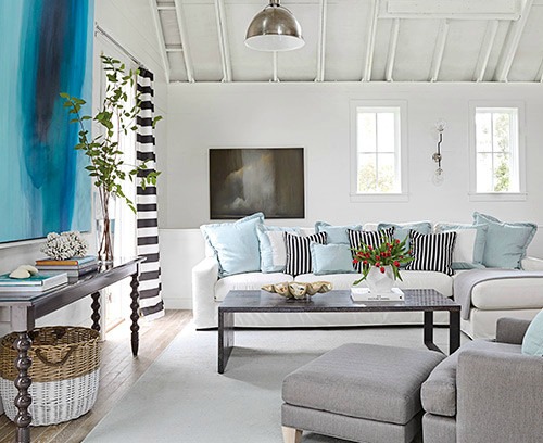 Coastal Living Room Interior Inspiration at Wayfair | Shop the Look ...