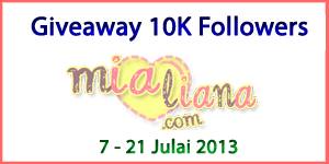 Giveaway 10K Followers Mialiana.com