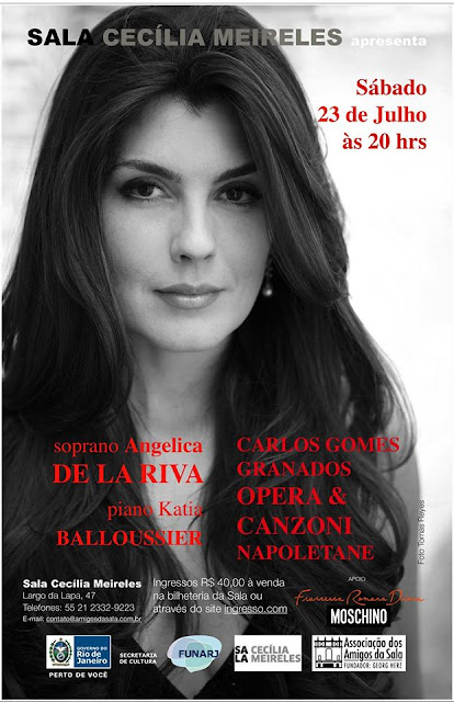 SALA CECÍLIA MEIRELES APRESENTA O SOPRANO ANGELICA DE LA RIVA.
