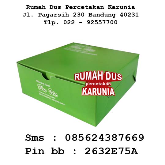 RUMAH DUS PERCETAKAN KARUNIA: KEMASAN DUS WARUNG NASI BU IIE RUMAH DUS