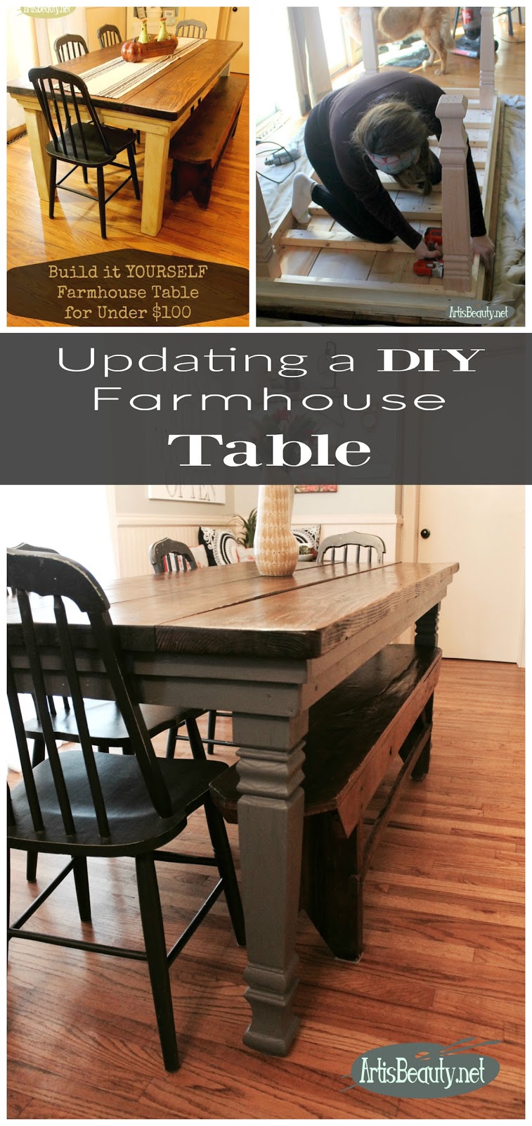 ART IS BEAUTY Updating the Legs of my DIY Build it Yourself FARMHOUSE