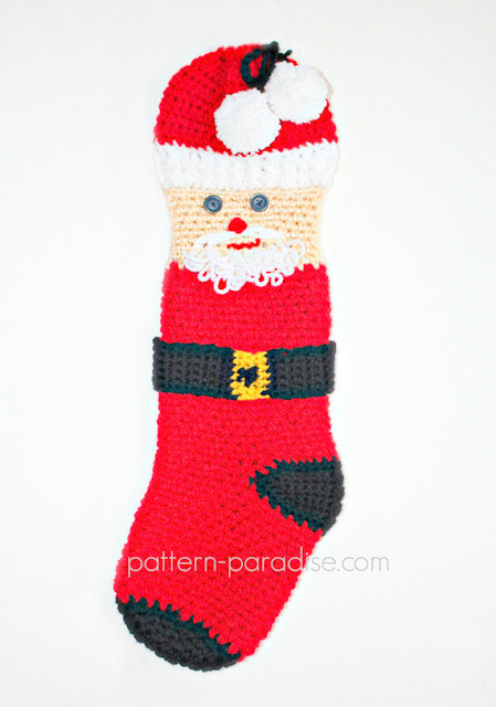 Santa christmas stocking Crochet pattern