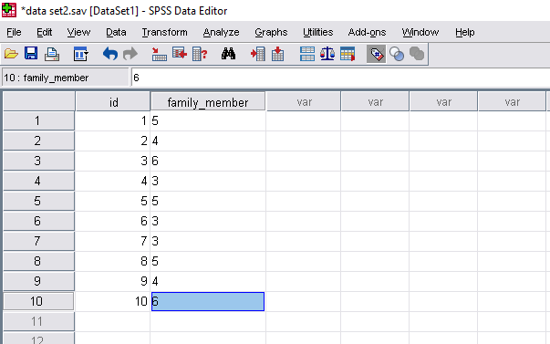 spss data set