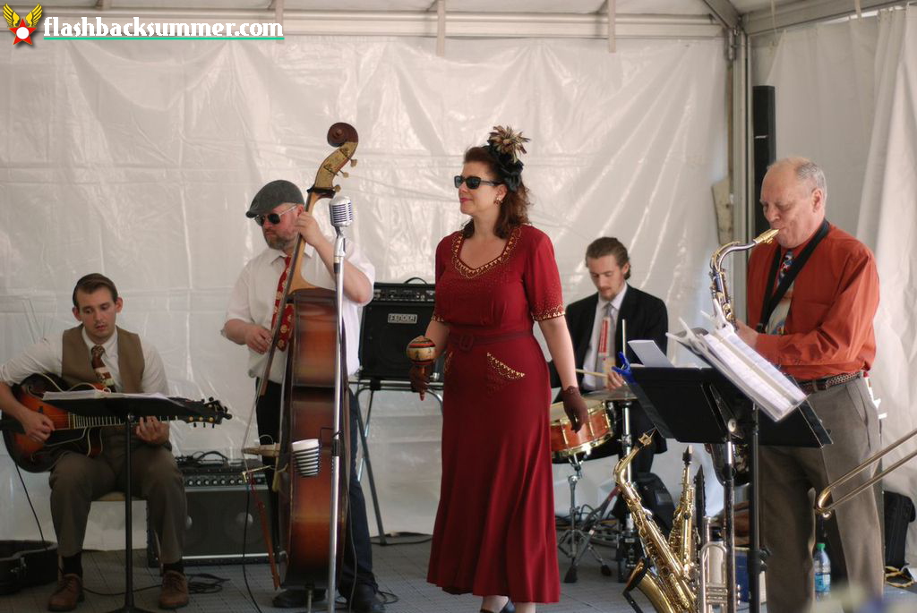 Flashback Summer: My 1940s Air Force Military Wedding - vintage swing band, Sarah Jane & the Blue Notes
