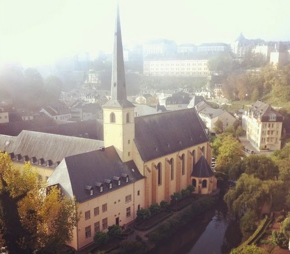 Grund (cidade baixa de Luxemburgo) vista das Casamatas de Bock