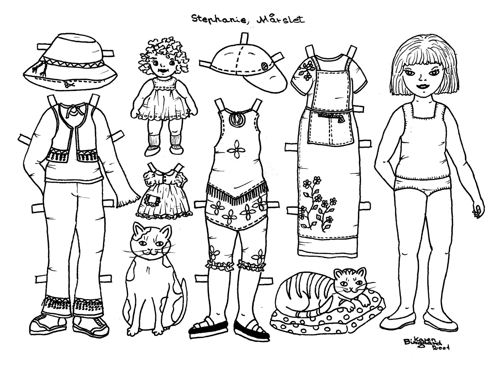 Anziehpuppen Bastelvorlage Download als PDF Leben und