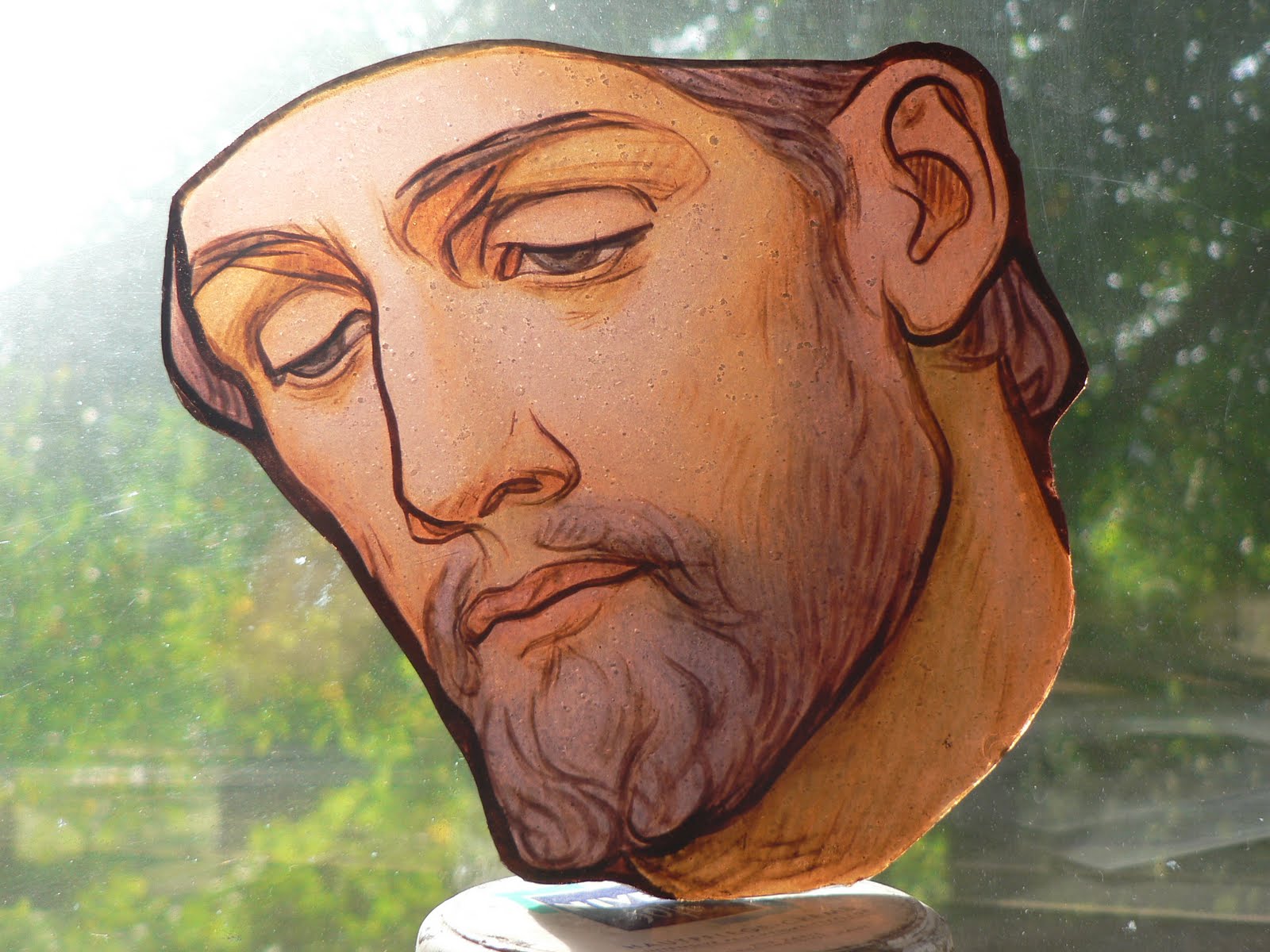 restaurování vitráží - figurální malba