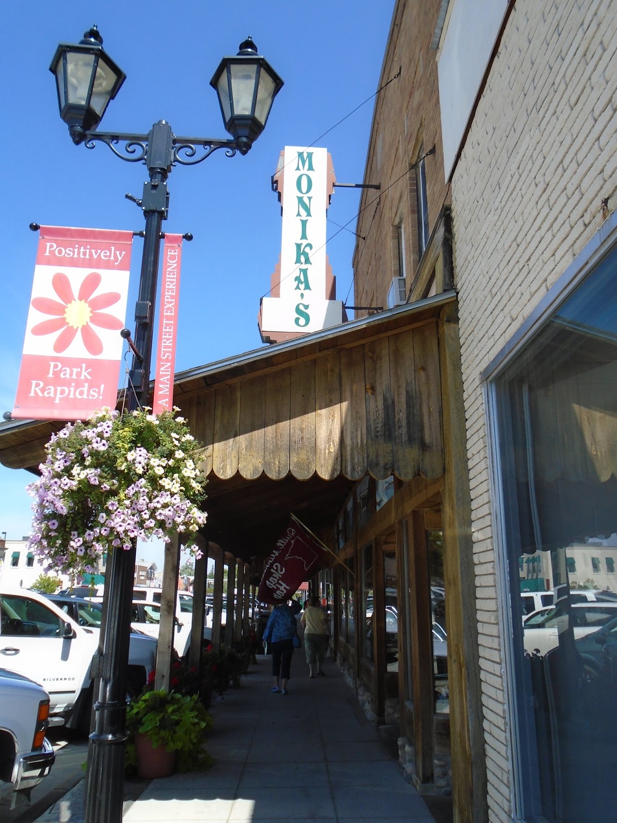 Brenda's Wit Walking Downtown Park Rapids, MN