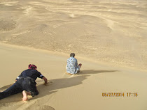 FWT sandboarding on white dunes in he Oasis Loop, Western Desert (Egypt)