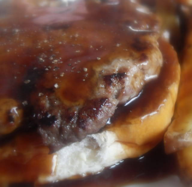 The English Kitchen Hot Hamburger Platter with Fries and Coleslaw