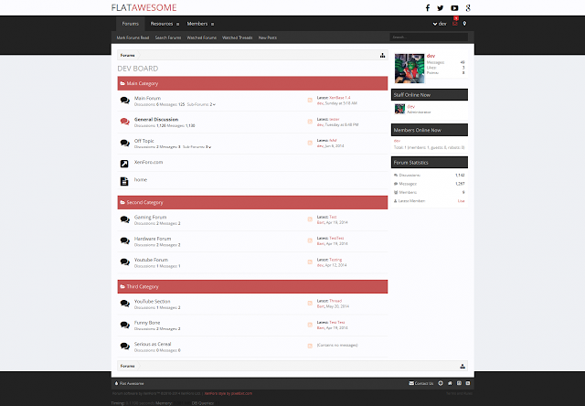 Theme Flat Awesome + 1.5.3 Retail XenForo