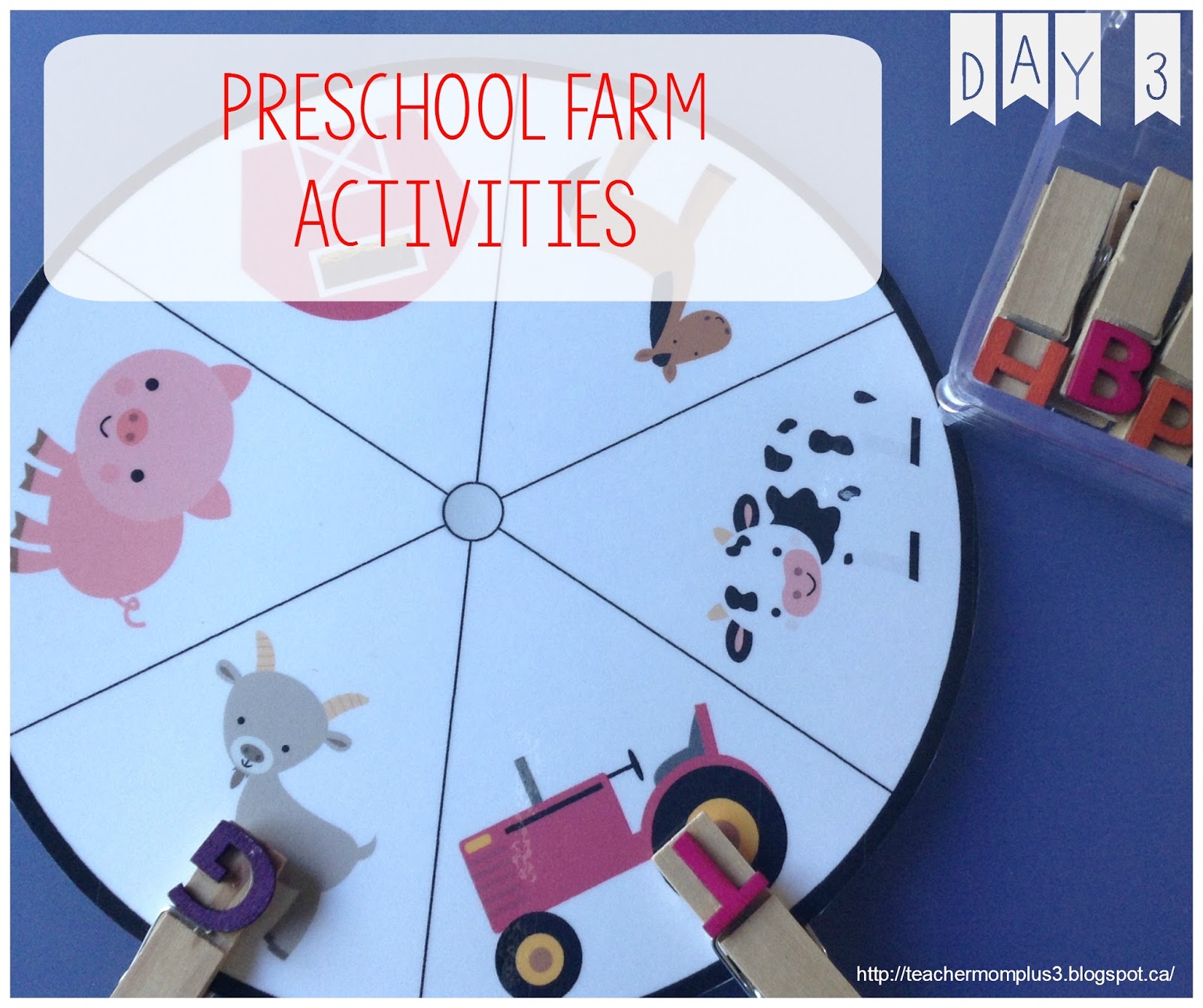 TeacherMomPlus3: Preschool Farm Activities (Day 3)