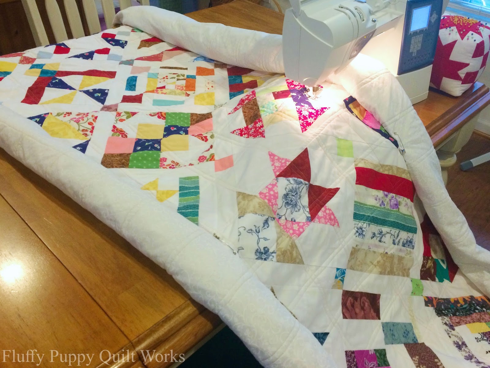 Fluffy Puppy Quilt Works Straight Line Quilting Tutorial Double Cross