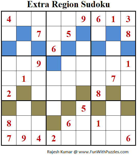 Extra Region Sudoku (Fun With Sudoku #130)