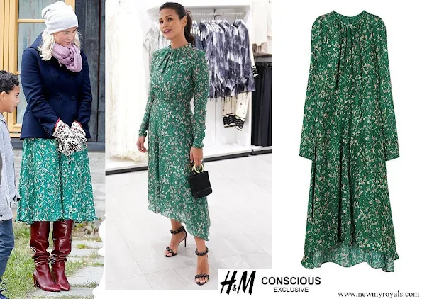 Crown Princess Mette Marit wore H&M Conscious Exclusive Silk Printed Dress
