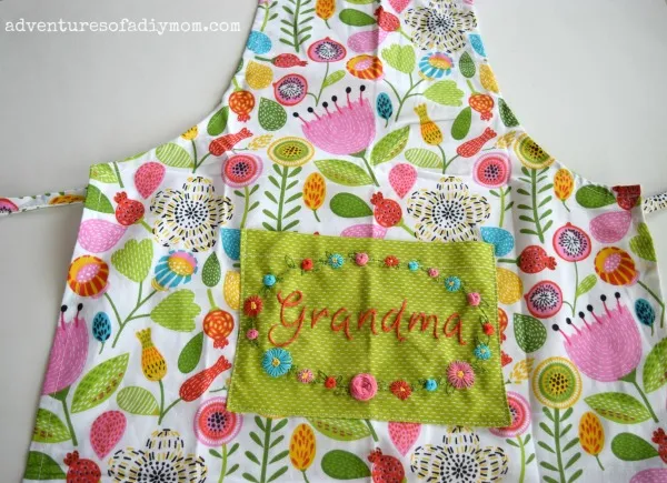 Embroidered Apron Mother's Day Gift