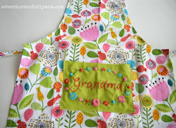 Embroidered Apron Mother's Day Gift