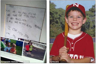Touching letter from a 6 year to his friend, who was killed in a shooting spree