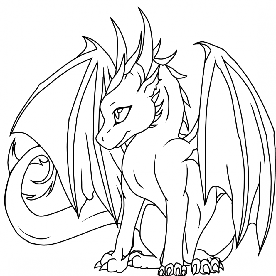 Coloring Pages Female Dragon Coloring Pages Free and