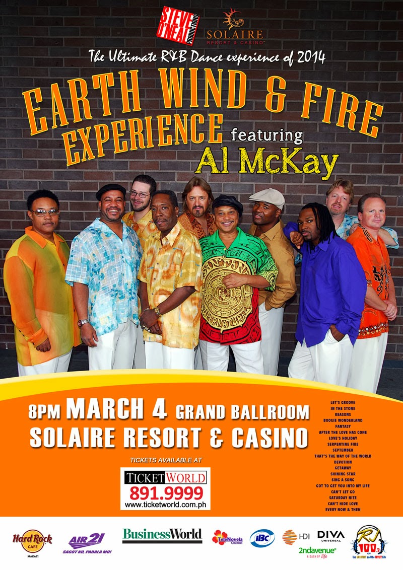 Earth Wind & Fire Experience Feat. Al McKay Live in Manila 2014 MANILA CONCERT SCENE Earth Wind & Fire Experience Feat. Al McKay Live in Manila 2014 MANILA CONCERT SCENE