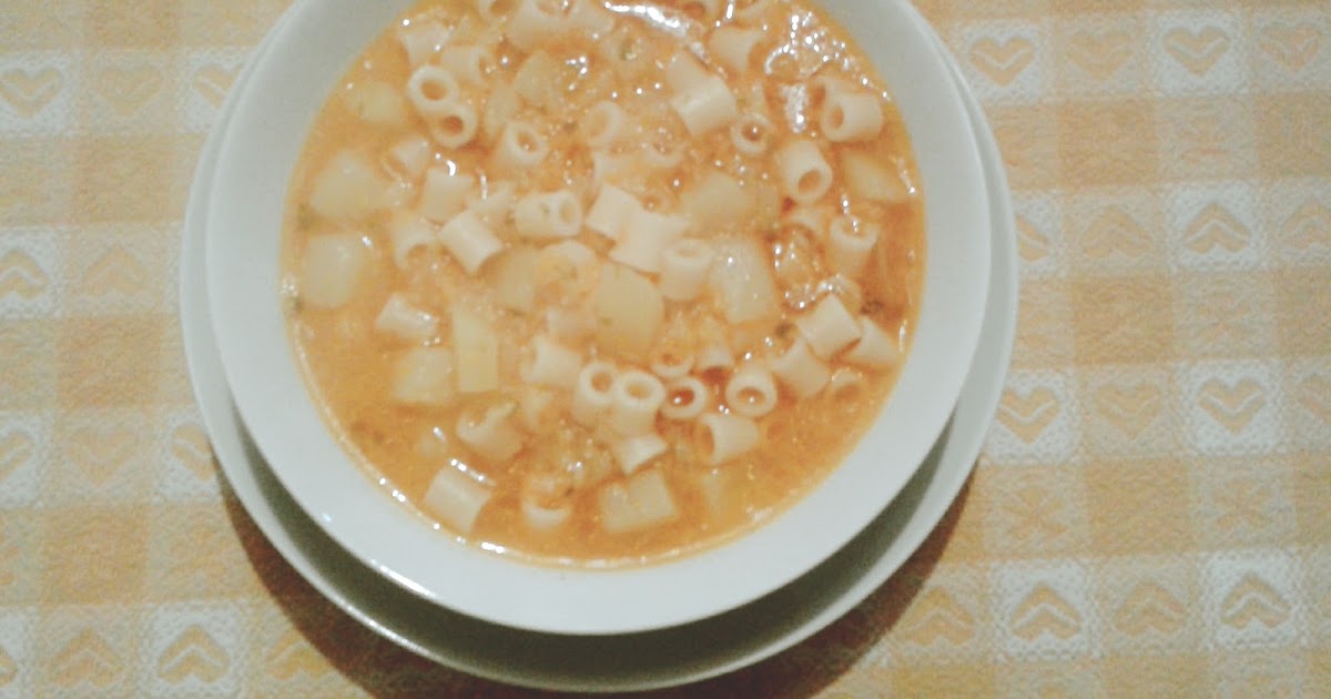 Pasta e patate Pasta and potato soup roman