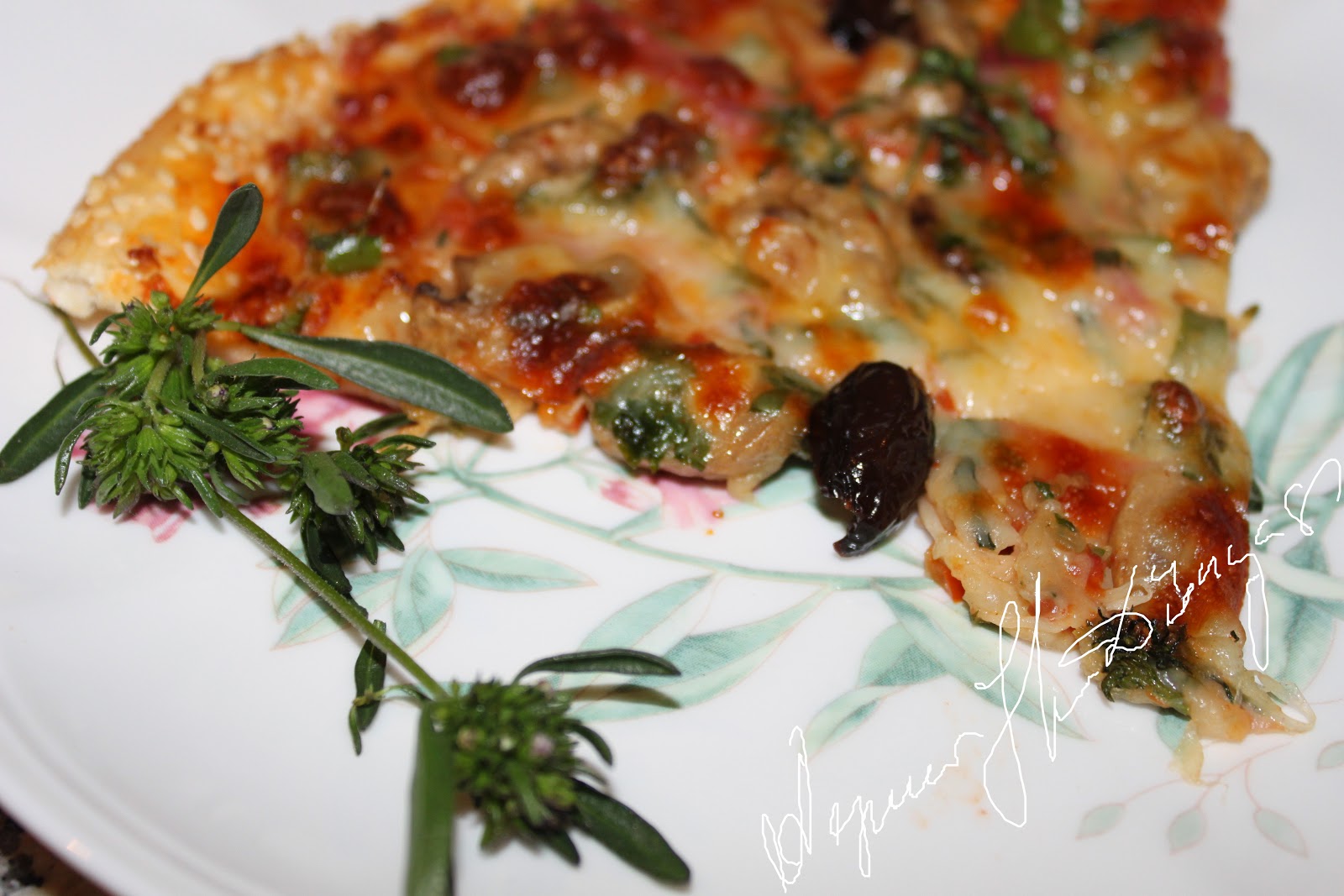 Aynur Hanımın Dünyası Pizza salam, mantar, biber, zeytin&hellip;