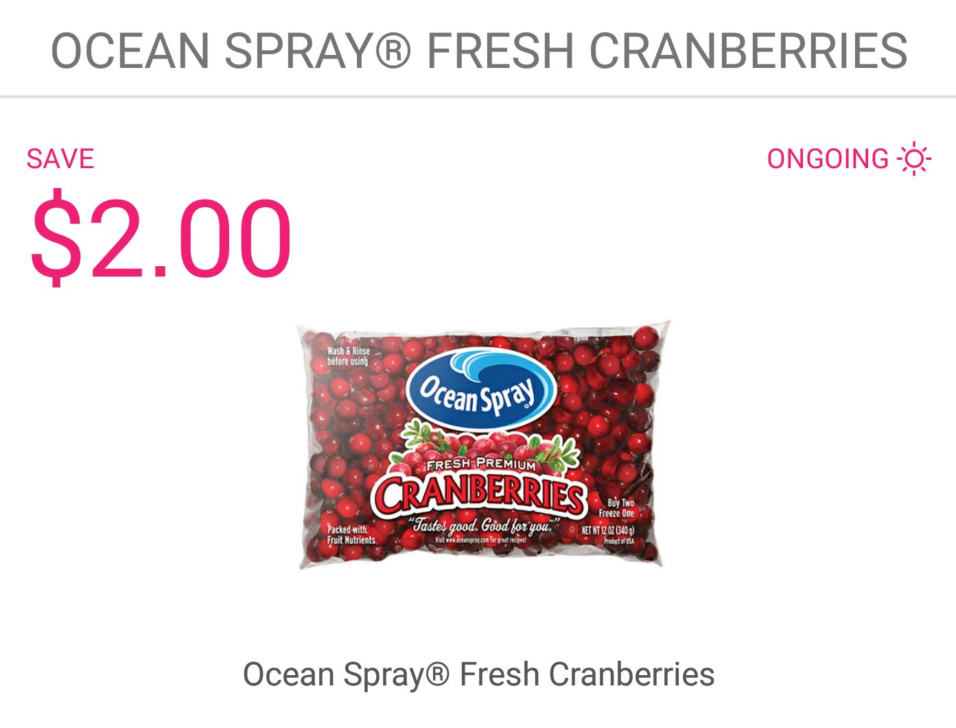 cranberry coupons printable