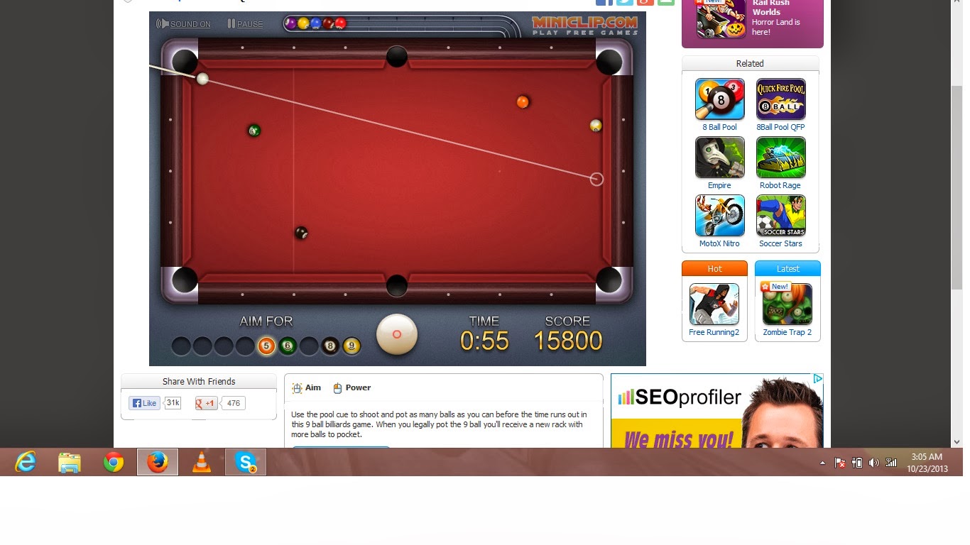 Play Single Player 9 Ball Quick Fire Pool Game Miniclip.com ... - 