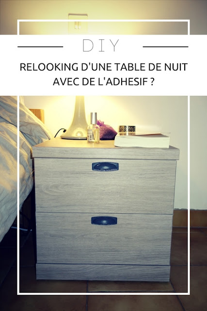 DIY : Comment relooker une table de nuit avec de l'adhésif ? Toutes les étapes et conseils ! www.by-laura.fr