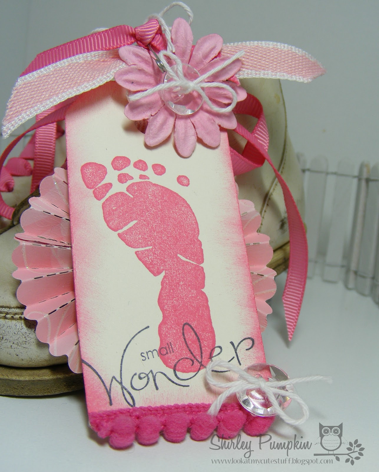 Cute stuff by Shirley: Vintage Baby Shoes with Girly Tag Great 