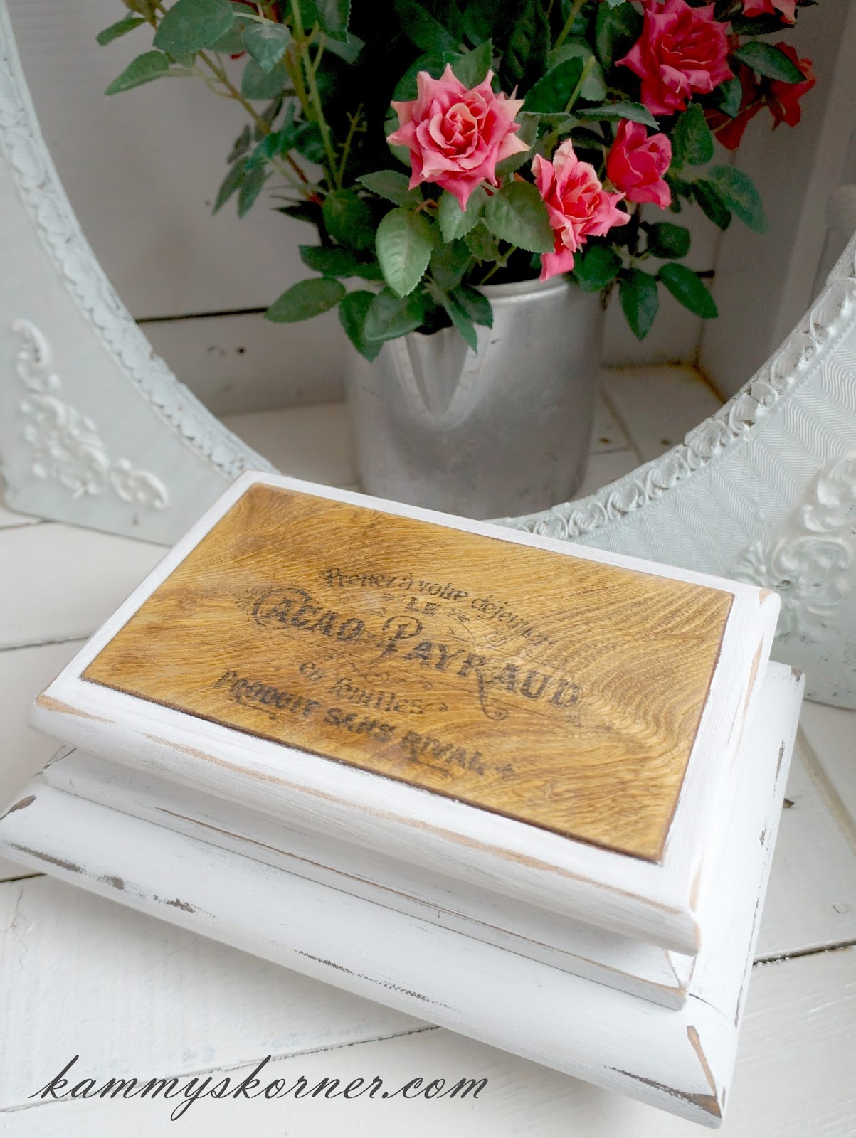 Kammy's Korner Image Transfer On Vintage Wood Boxes