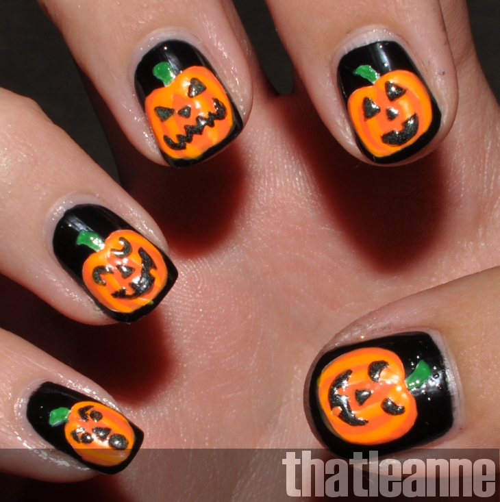 thatleanne: OPI Spookettes Halloween 2011 and Jack o'lantern nail art!