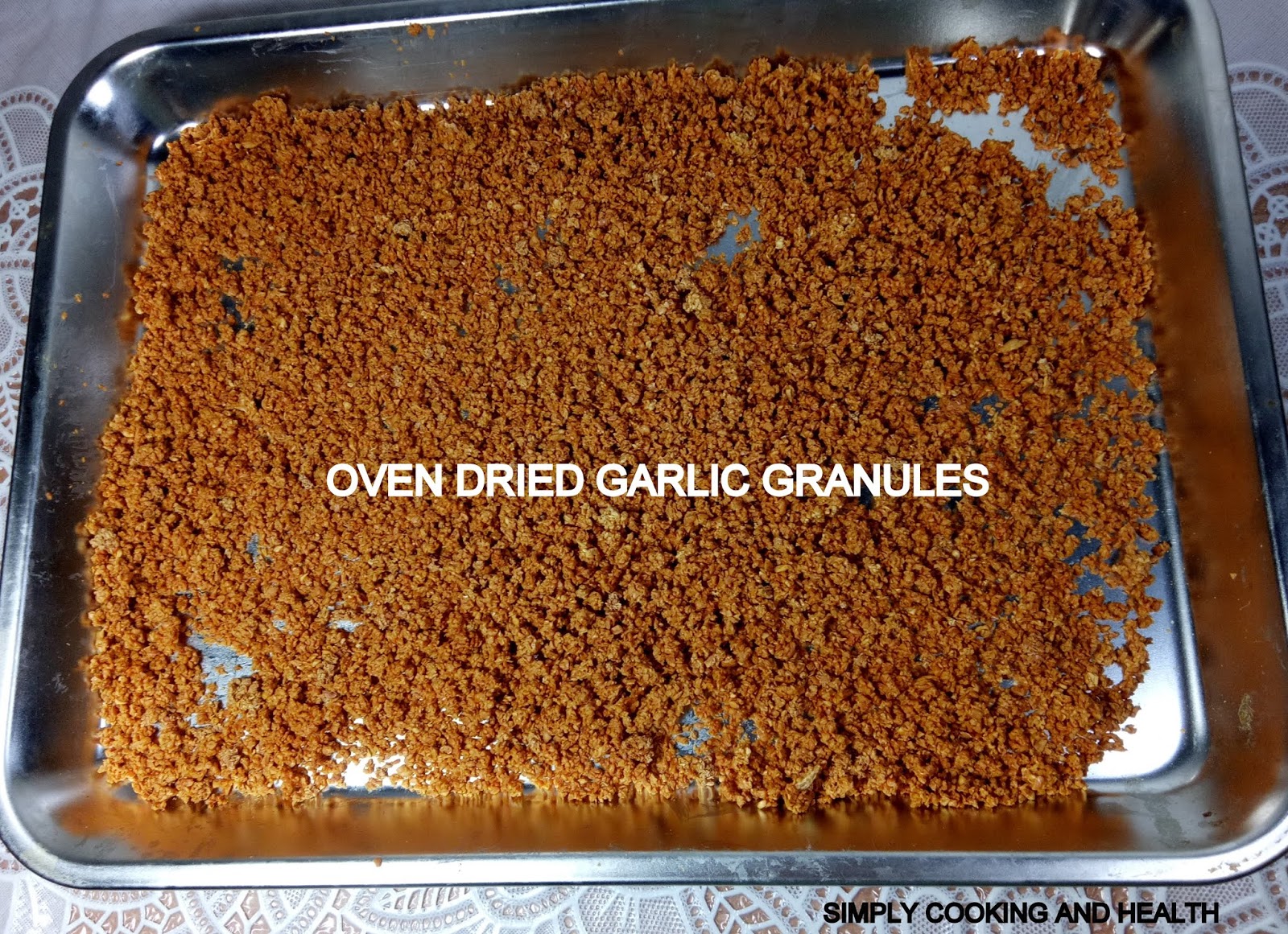 Simply Cooking and Health Garlic dried in the oven and air fryer and