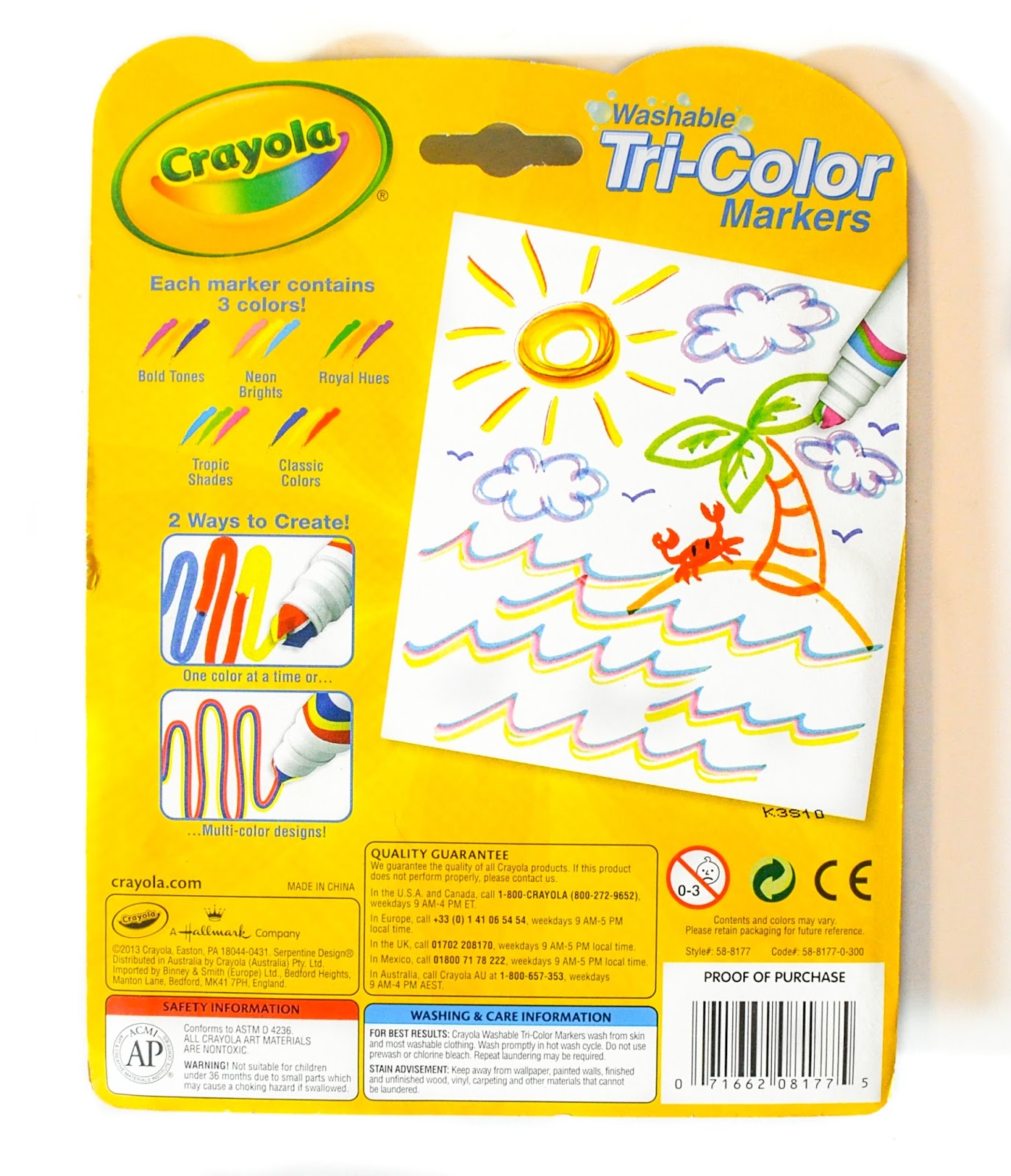 Crayola Tri-Color Markers: What's In the Box