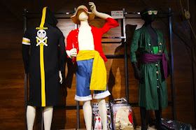 One Piece characters costumes at One Piece Mugiwara Store Tokyo Tower