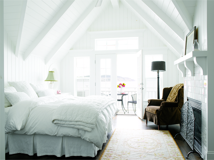 Elegant Abode beautifully angled ceilings