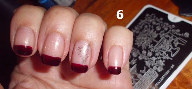 manicura francesa estampada