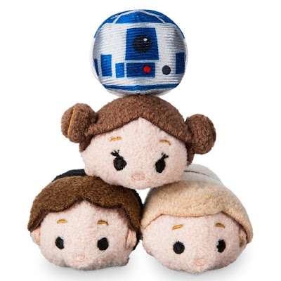 Disney Store Exclusive Star Wars 40th Anniversary Tsum Tsum Plush Box Set – Luke Skywalker, Princess Leia, Han Solo & R2-D2