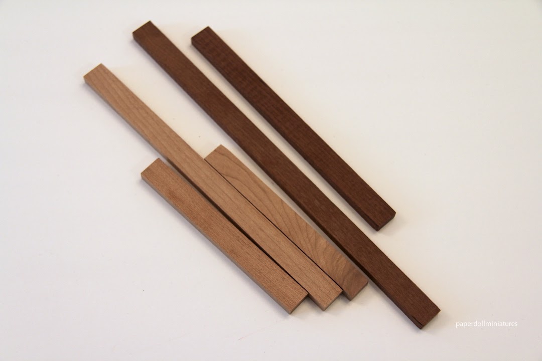 1/32  x 3/8 x  23" Model Lumber Strip Wood Dollhouse Supplies 5pcs Basswood 