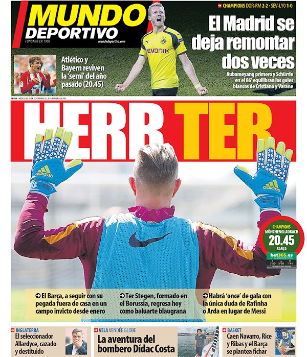 FC Barcelona, Mundo Deportivo: "Herr Ter"