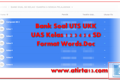 ✔ Pola Soal Uts Lengkap Kelas 1 - 6 Sd/Mi Semua Mata Pelajaran