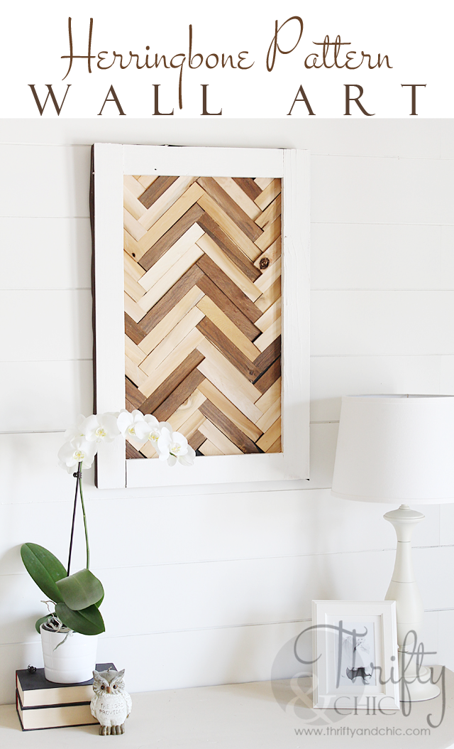 Thrifty And Chic Diy Projects Home Decor - Herringbone Wood Wall Art
