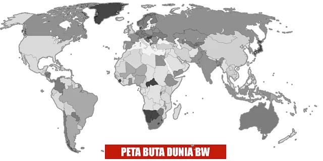 Peta Buta Dunia Hitam Putih