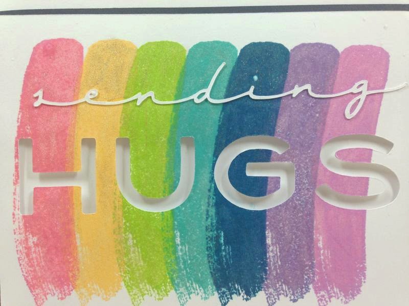 Cricut Sending Hugs card closeup